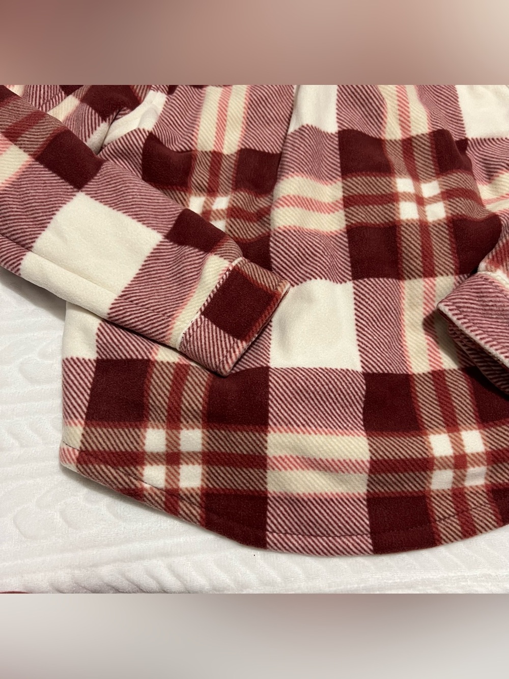 💗 *NEW* Member’s Mark - Girls' Plaid Sherpa-Lined Button-Up Shirt Jacket - Picture 13 of 13